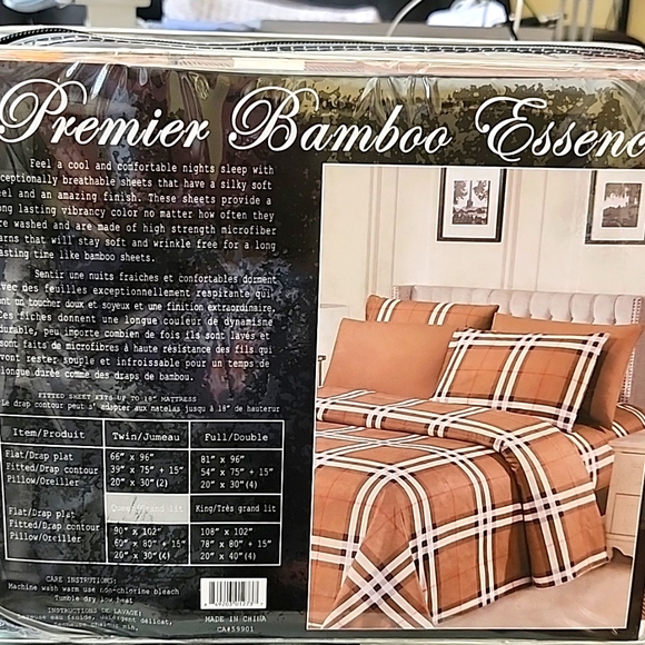 Queen Bamboo Essence Printed Sheet Sets – 6 pcs - Picture 3 of 6